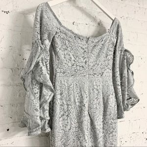 AKIRA Lace Bell Sleeve Mini Dress